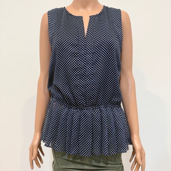 QMack medium polka dot sleeveless peplum blouse TS 2464 - Picture 9 of 10